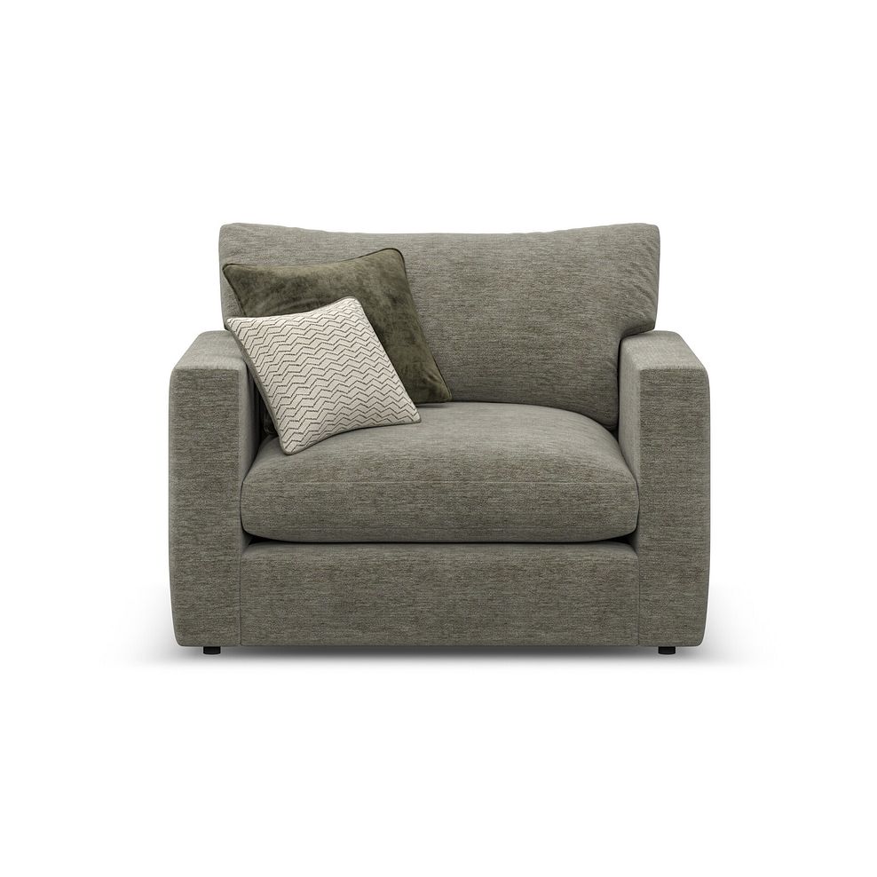 Malvern Loveseat in Olive fabric 2