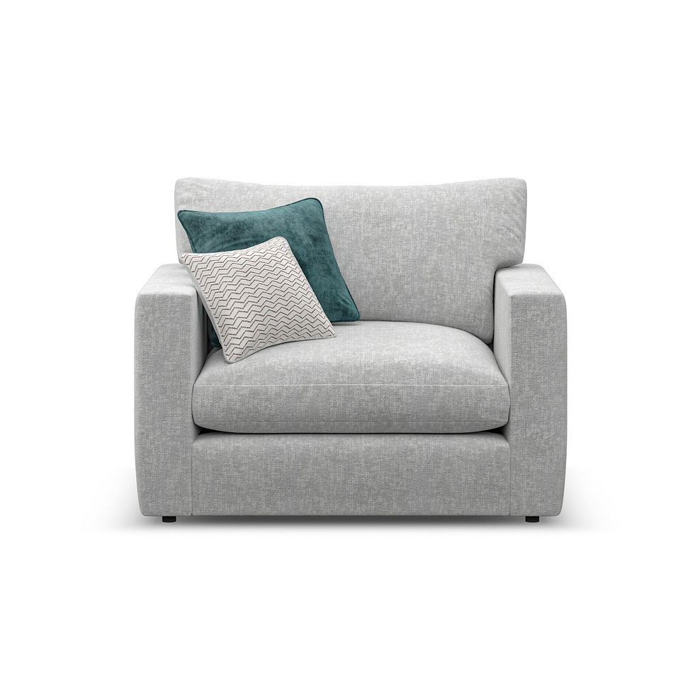Malvern Loveseat in Silver fabric 2