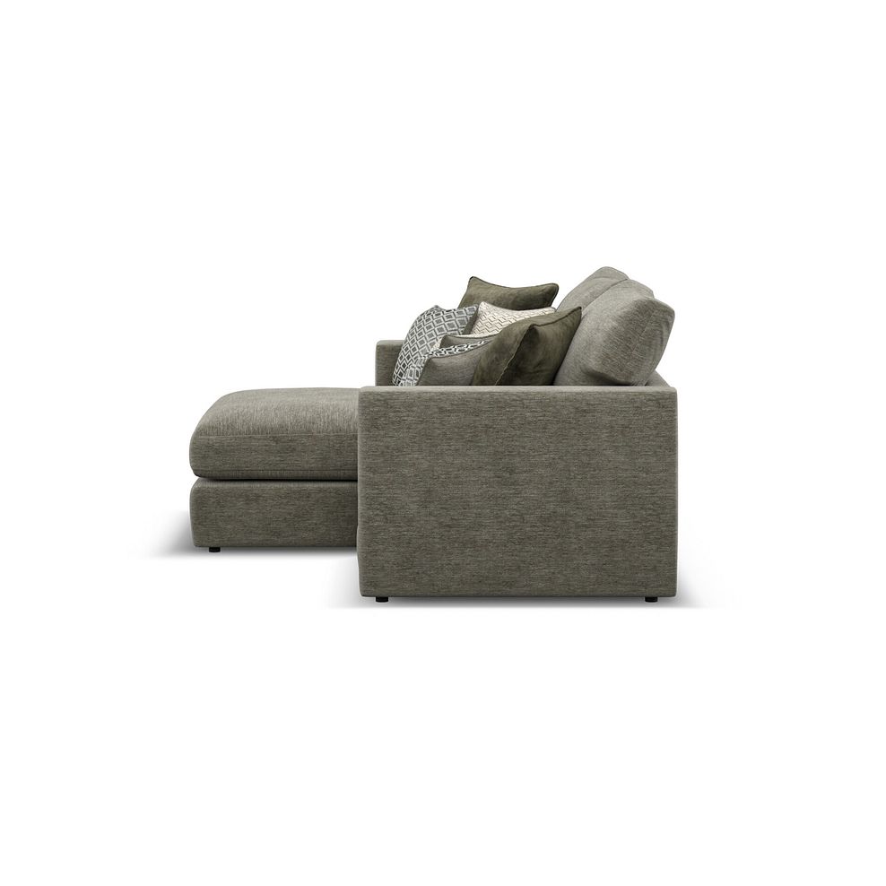 Malvern Modular 2 Seater Left Hand Compact Chaise Sofa in Olive Green fabric - Group 12 4