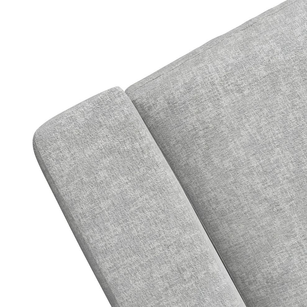 Malvern Modular 2 Seater Left Hand Compact Chaise Sofa in Silver fabric - Group 12 8