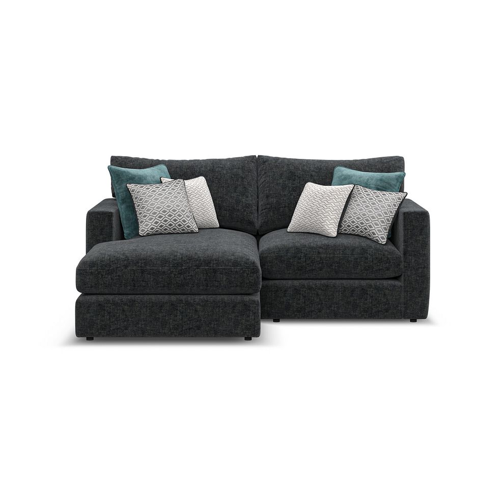 Malvern Modular 2 Seater Left Hand Compact Chaise Sofa in Charcoal fabric - Group 12 2
