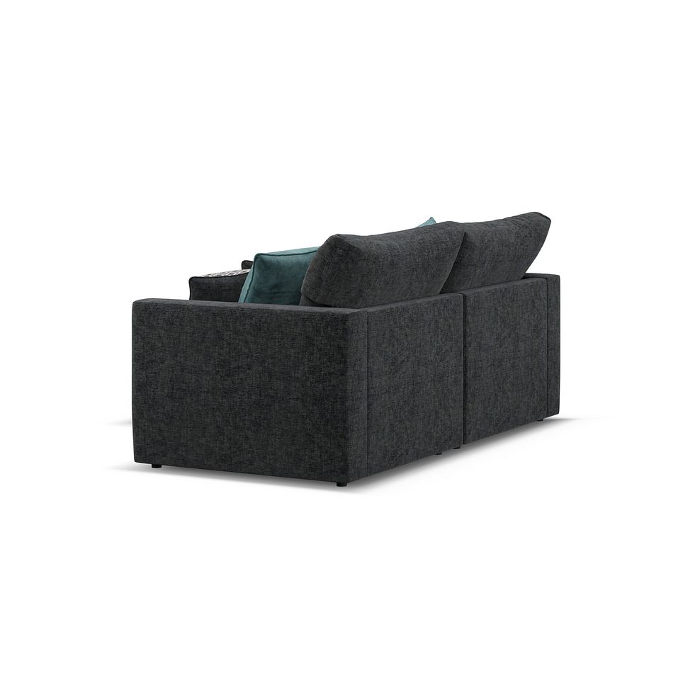 Malvern Modular 2 Seater Left Hand Compact Chaise Sofa in Charcoal fabric - Group 12 4