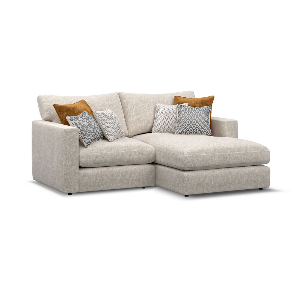 Malvern Modular 2 Seater Right Hand Compact Chaise Sofa in Beige fabric - Group 13 3