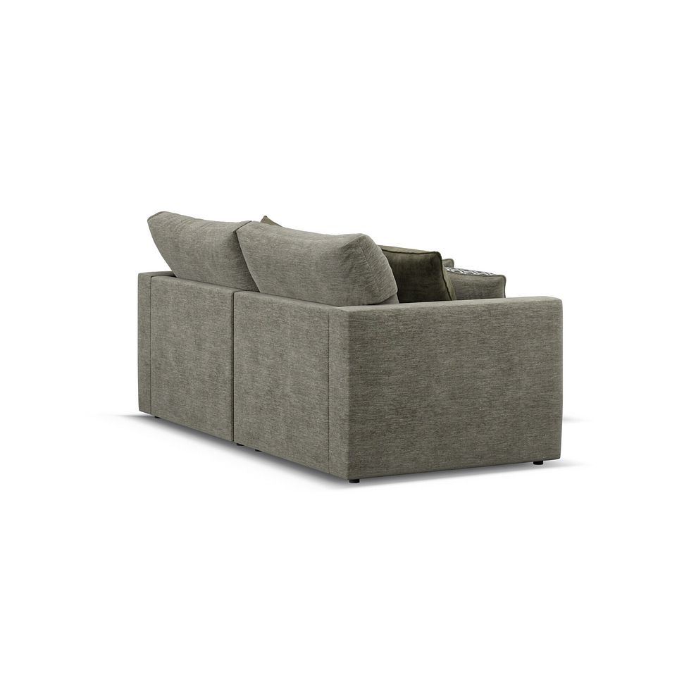 Malvern Modular 2 Seater Right Hand Compact Chaise Sofa in Olive Green fabric - Group 13 3