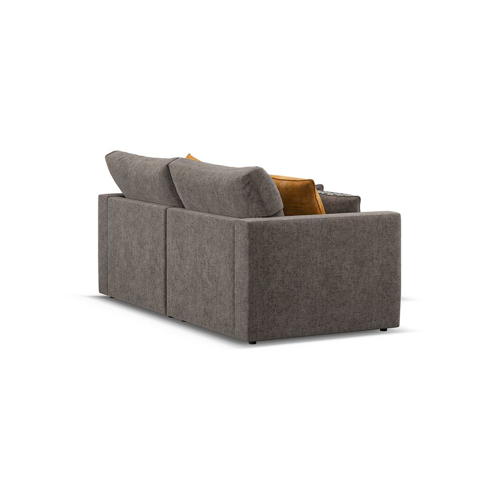 Malvern Modular 2 Seater Right Hand Compact Chaise Sofa in Brown fabric - Group 13 4