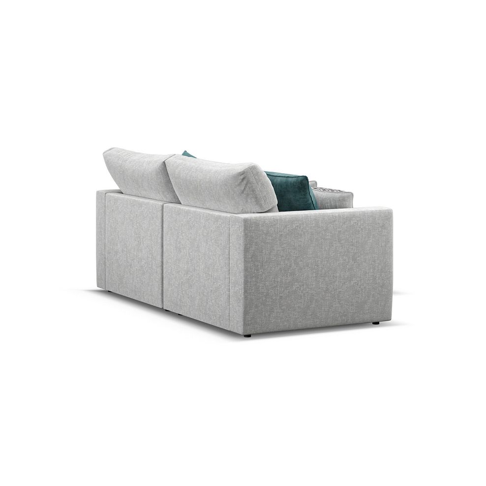 Malvern Modular 2 Seater Right Hand Compact Chaise Sofa in Silver fabric - Group 13 4