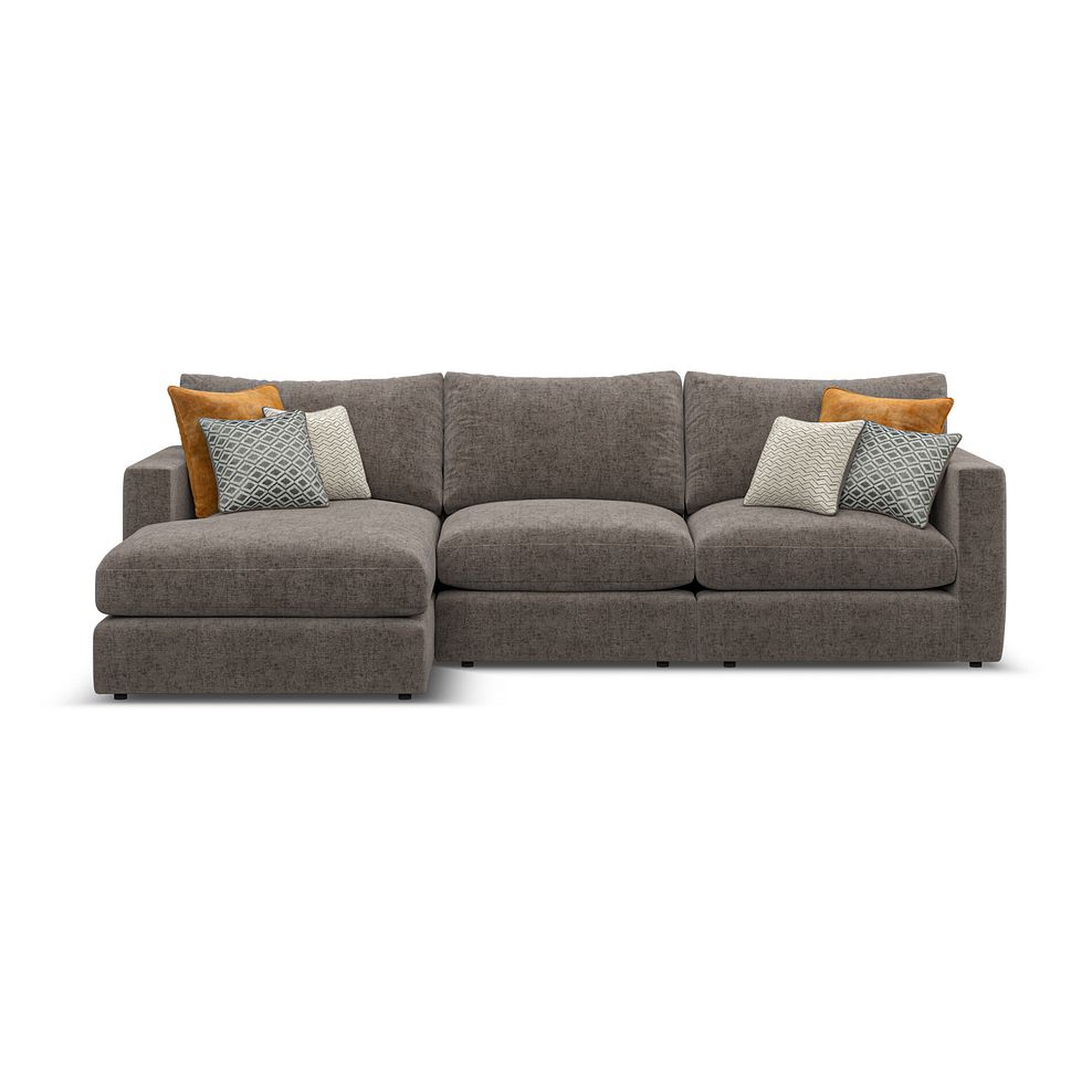Malvern Modular 3 Seater Left Hand Chaise Sofa in Brown fabric - Group 14 2