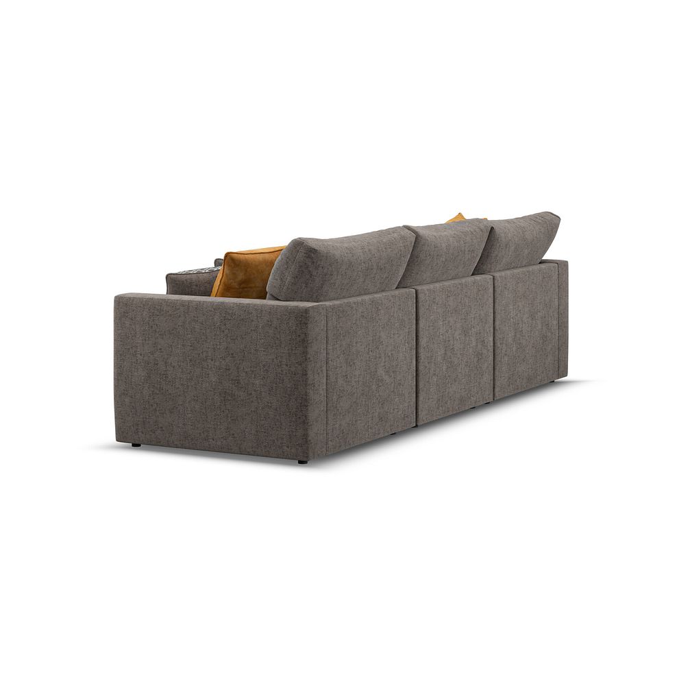 Malvern Modular 3 Seater Left Hand Chaise Sofa in Brown fabric - Group 14 4