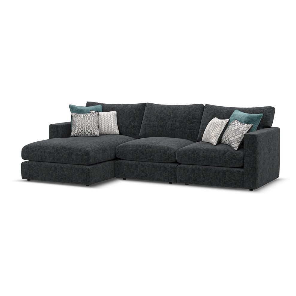 Malvern Modular 3 Seater Left Hand Chaise Sofa in Charcoal fabric - Group 14 1