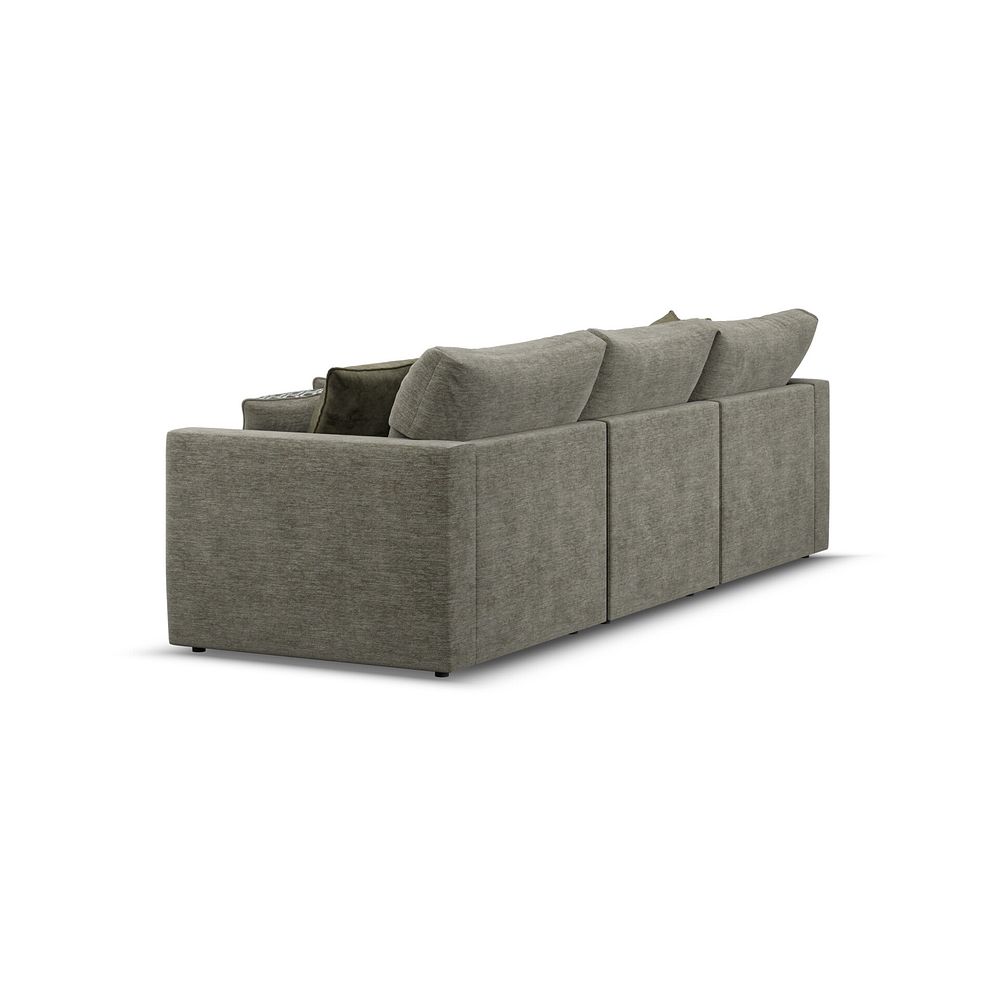 Malvern Modular 3 Seater Left Hand Chaise Sofa in Olive Green fabric - Group 14 3