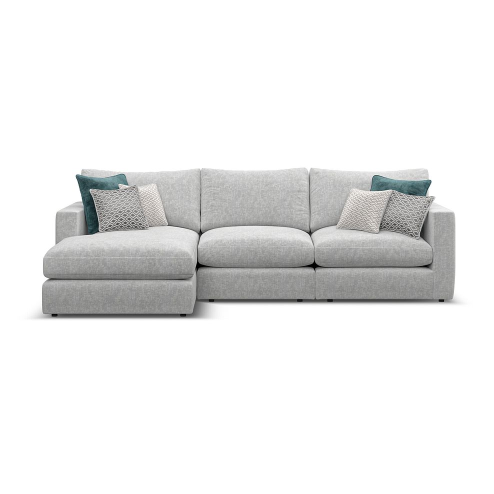 Malvern Modular 3 Seater Left Hand Chaise Sofa in Silver fabric - Group 14 2