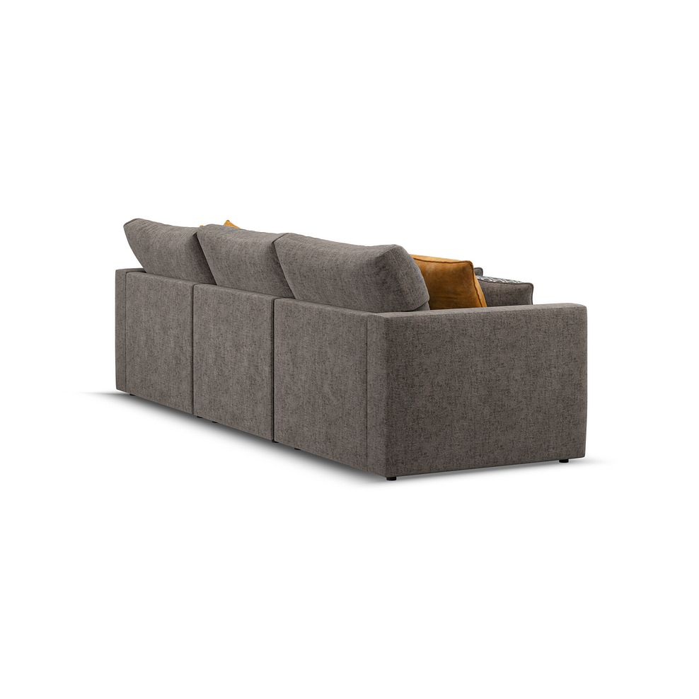 Malvern Modular 3 Seater Right Hand Chaise Sofa in Brown fabric - Group 15 4