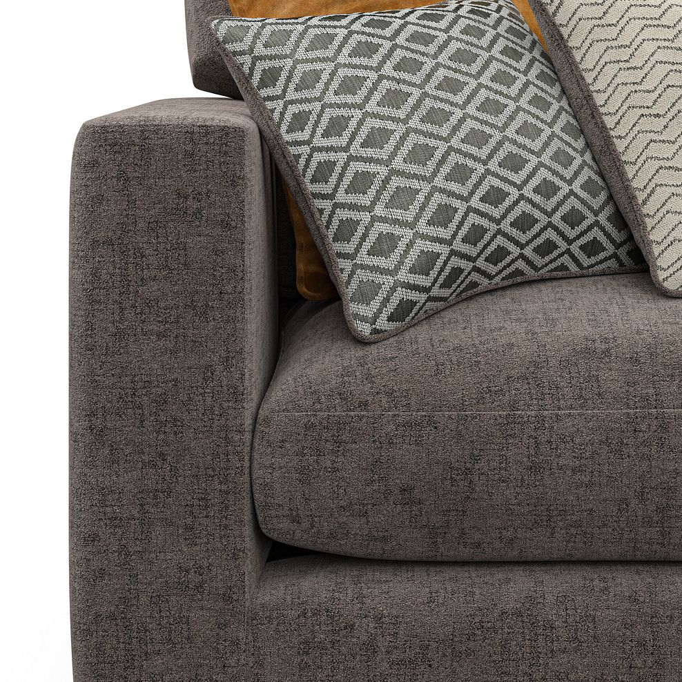 Malvern Modular 3 Seater Right Hand Chaise Sofa in Brown fabric - Group 15 7