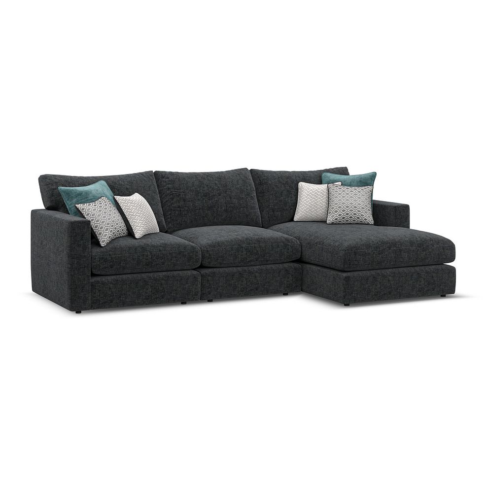 Malvern Modular 3 Seater Right Hand Chaise Sofa in Charcoal fabric - Group 15 1