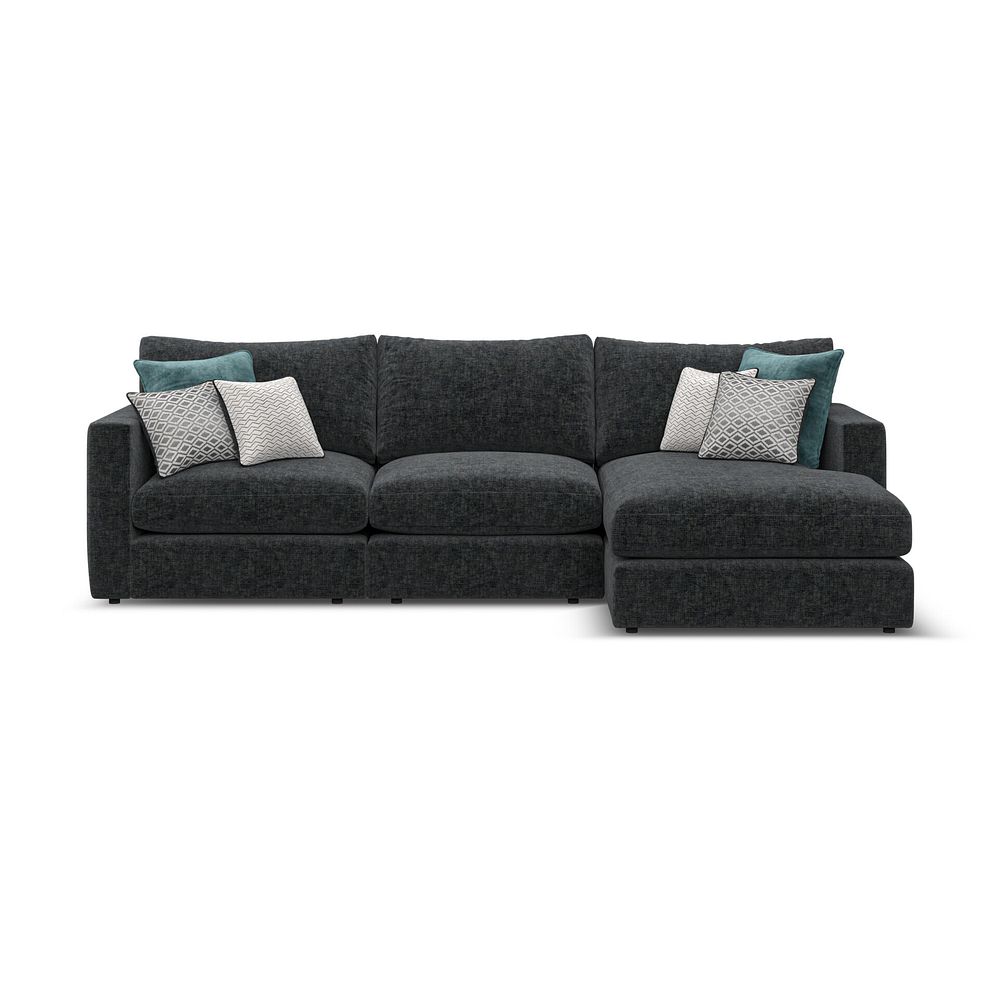 Malvern Modular 3 Seater Right Hand Chaise Sofa in Charcoal fabric - Group 15 2