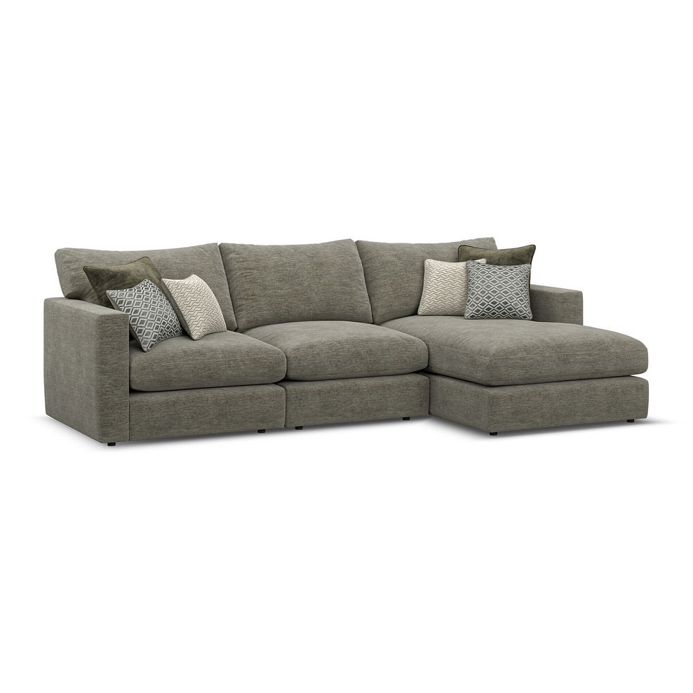Malvern Modular 3 Seater Right Hand Chaise Sofa in Olive Green fabric - Group 15 2