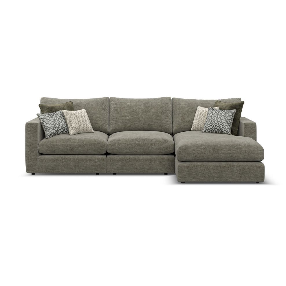 Malvern Modular 3 Seater Right Hand Chaise Sofa in Olive Green fabric - Group 15 1