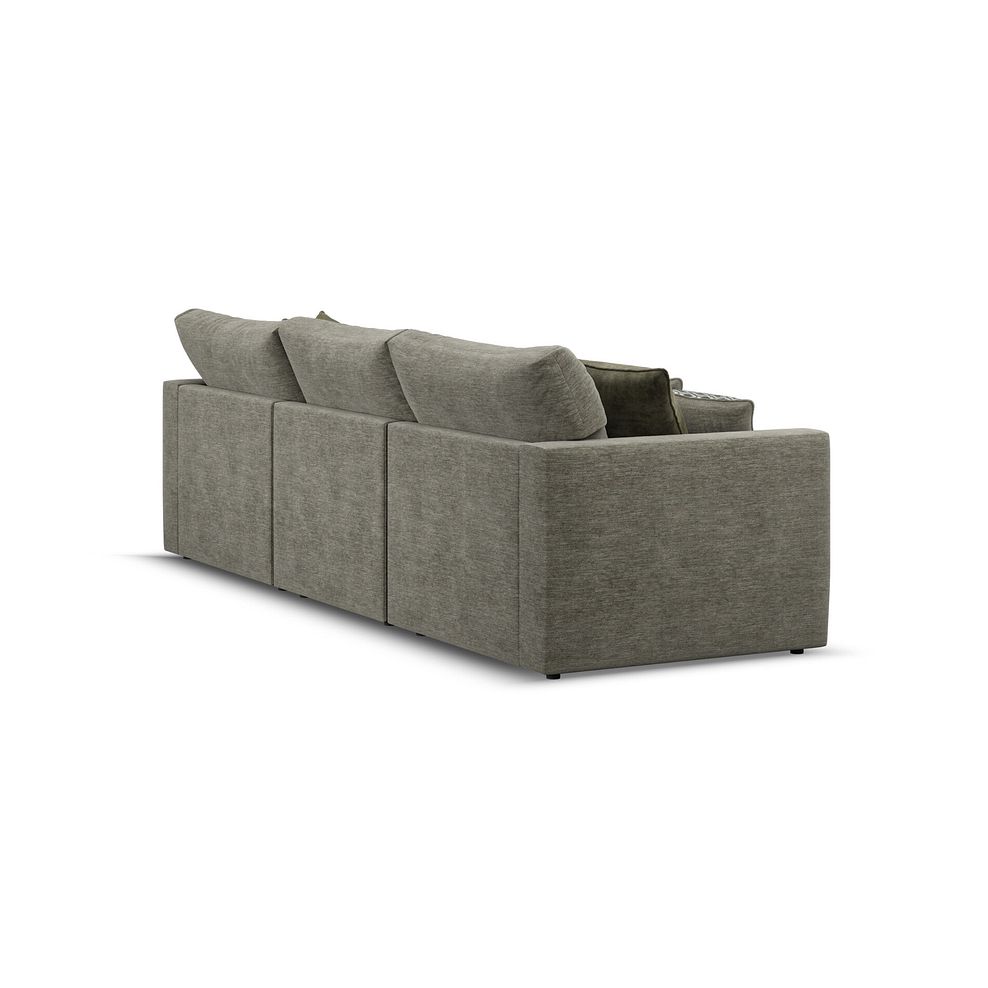 Malvern Modular 3 Seater Right Hand Chaise Sofa in Olive Green fabric - Group 15 3