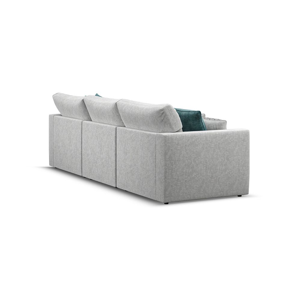Malvern Modular 3 Seater Right Hand Chaise Sofa in Silver fabric - Group 15 4