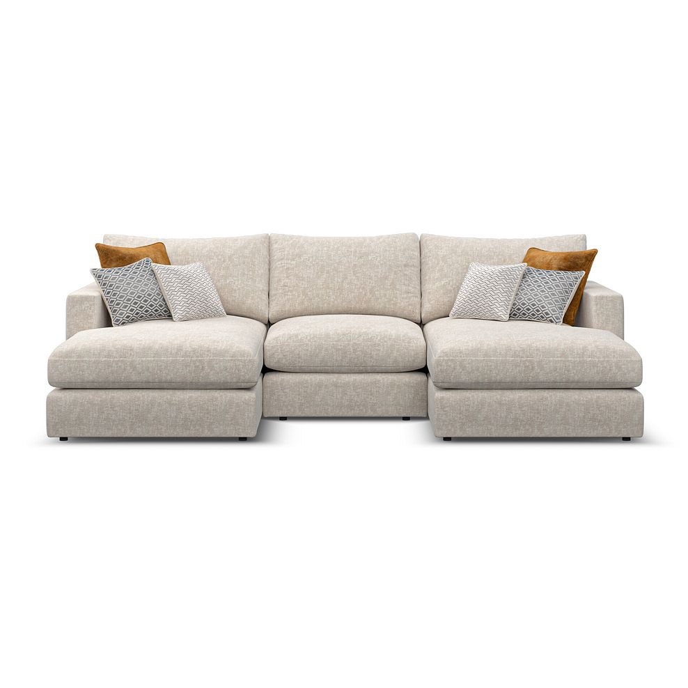 Malvern Modular 3 Seater U-Shape Chaise Sofa in Beige fabric - Group 16 4