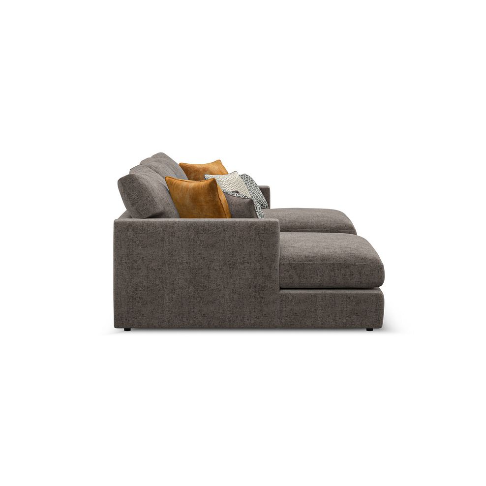 Malvern Modular 3 Seater U-Shape Chaise Sofa in Brown fabric - Group 16 3