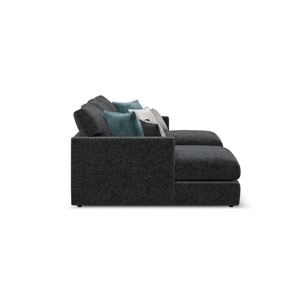 Malvern Modular 3 Seater U-Shape Chaise Sofa in Charcoal fabric - Group 16 3