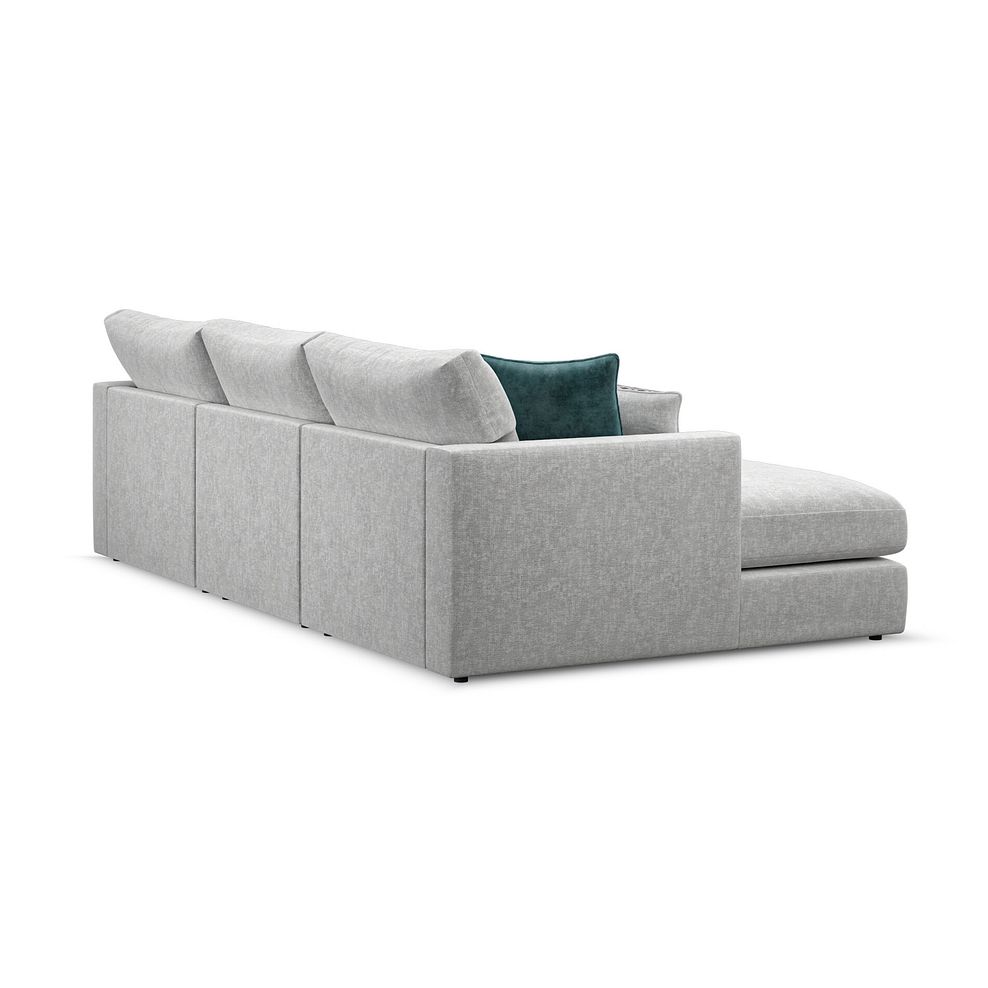 Malvern Modular 3 Seater U-Shape Chaise Sofa in Silver fabric - Group 16 4