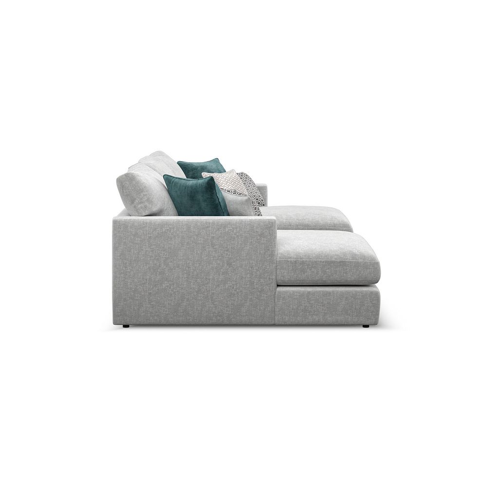 Malvern Modular 3 Seater U-Shape Chaise Sofa in Silver fabric - Group 16 3