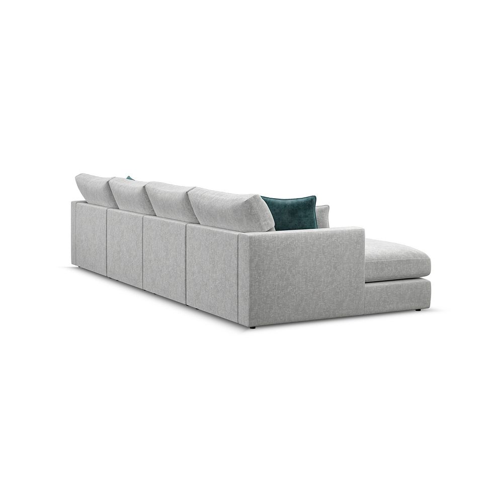 Malvern Modular 4 Seater U-Shape Chaise Sofa in Silver fabric - Group 17 4