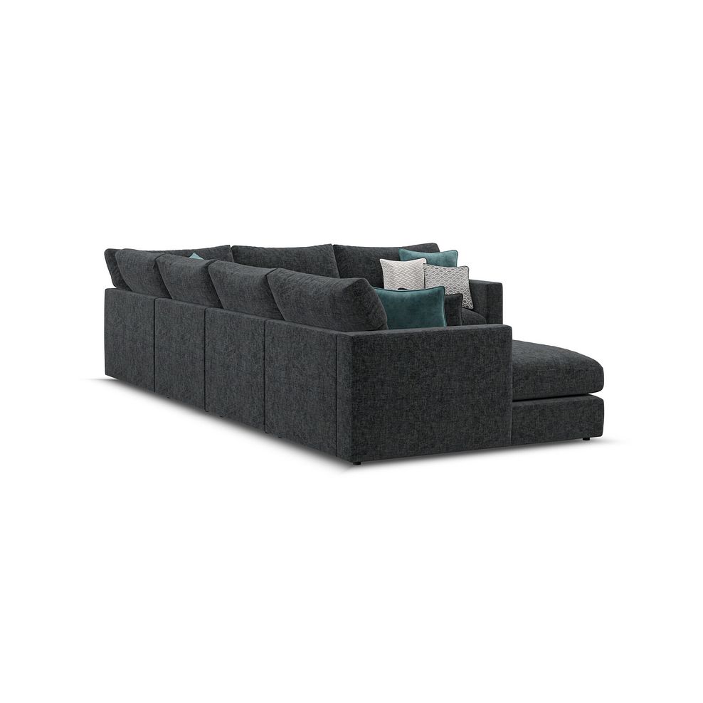 Malvern  Modular 6 Seater Left Hand Corner Sofa with Chaise in Charcoal fabric - Group 18 4
