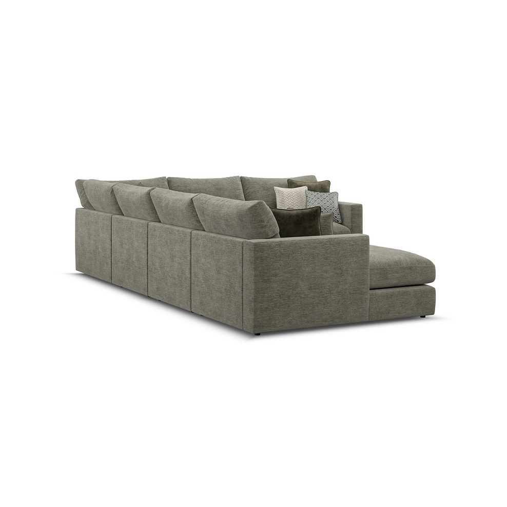 Malvern  Modular 6 Seater Left Hand Corner Sofa with Chaise in Olive Green fabric - Group 18 3