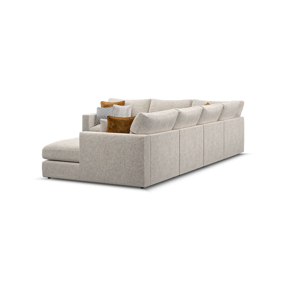 Malvern Modular 6 Seater Right Hand Corner Sofa with Chaise in Beige fabric - Group 19 6