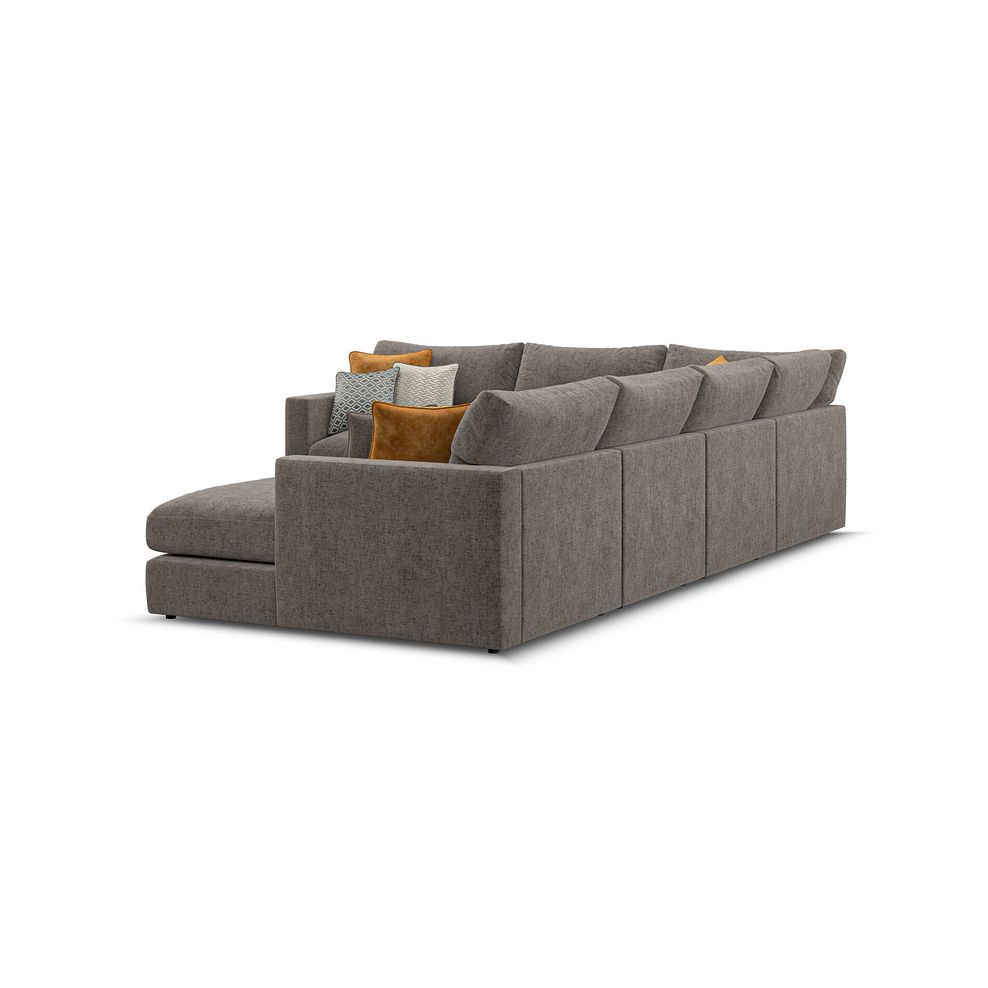 Malvern Modular 6 Seater Right Hand Corner Sofa with Chaise in Brown fabric - Group 19 4