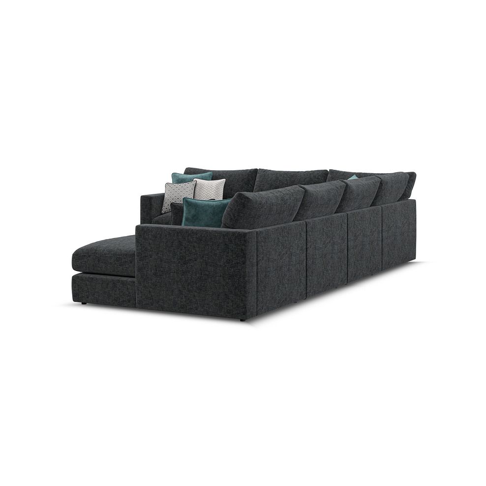 Malvern Modular 6 Seater Right Hand Corner Sofa with Chaise in Charcoal fabric - Group 19 4