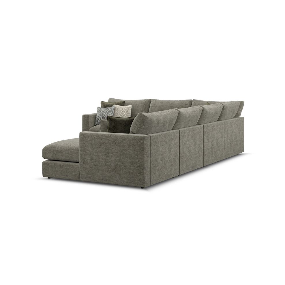 Malvern Modular 6 Seater Right Hand Corner Sofa with Chaise in Olive Green fabric - Group 19 3