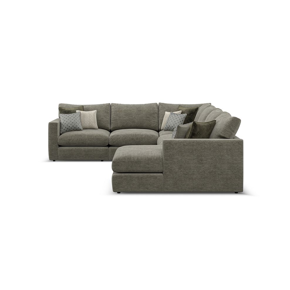 Malvern Modular 6 Seater Right Hand Corner Sofa with Chaise in Olive Green fabric - Group 19 4