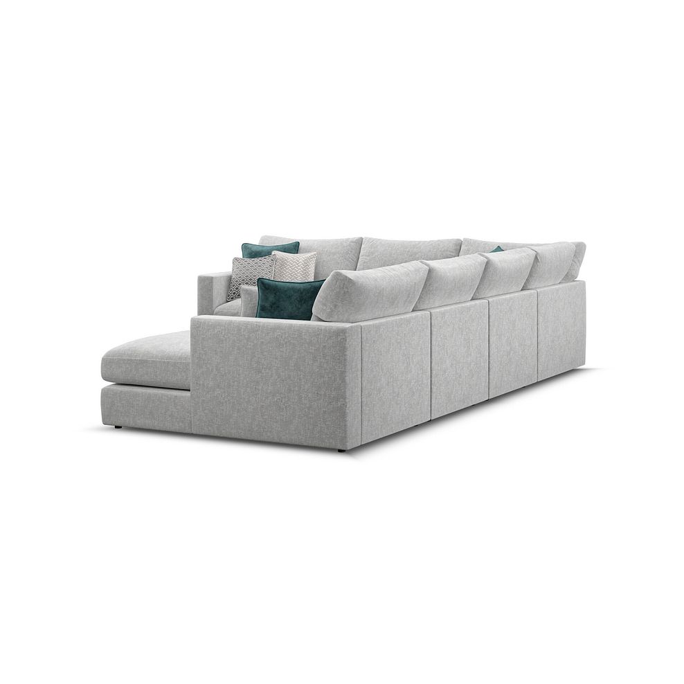 Malvern Modular 6 Seater Right Hand Corner Sofa with Chaise in Silver fabric - Group 19 4