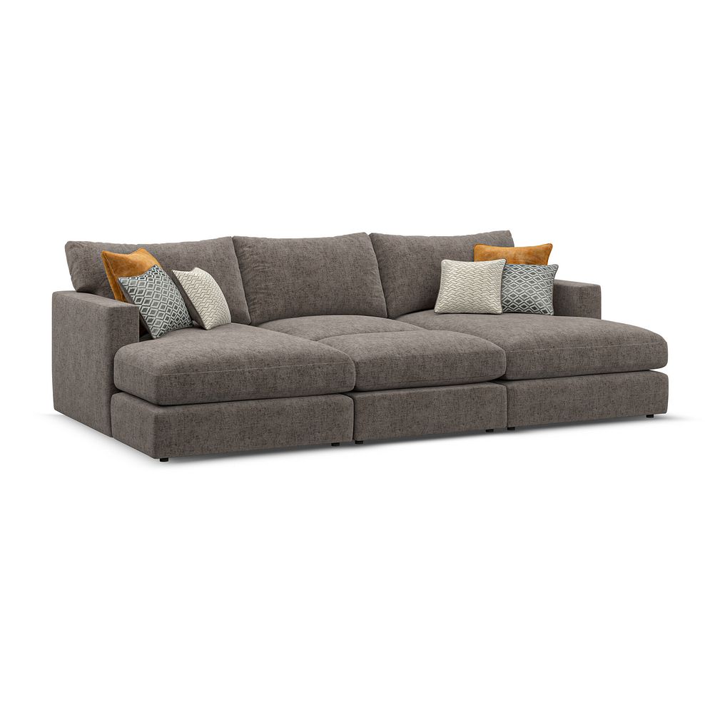 Malvern Small Fender Footstool in Brown fabric 5