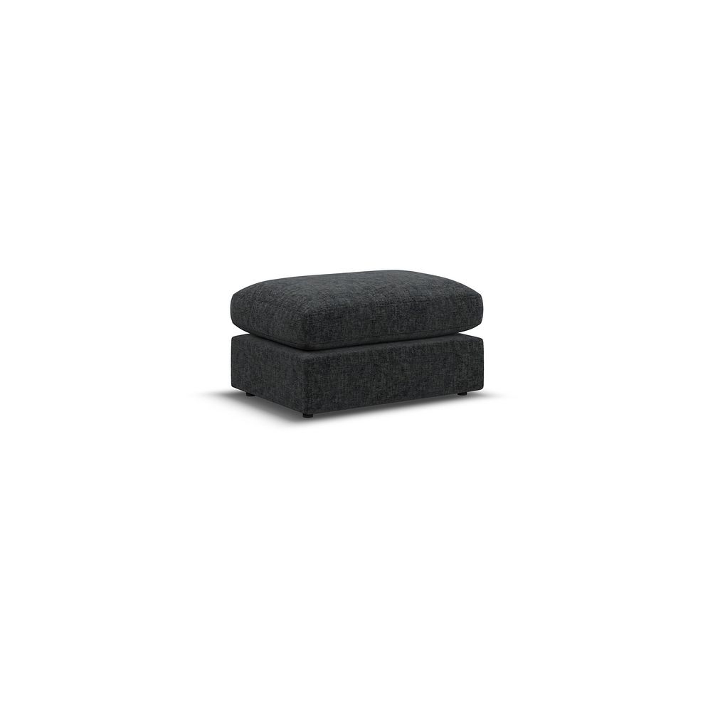 Malvern Small Fender Footstool in Charcoal fabric 1