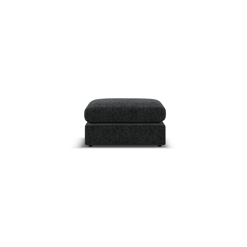 Malvern Small Fender Footstool in Charcoal fabric 2