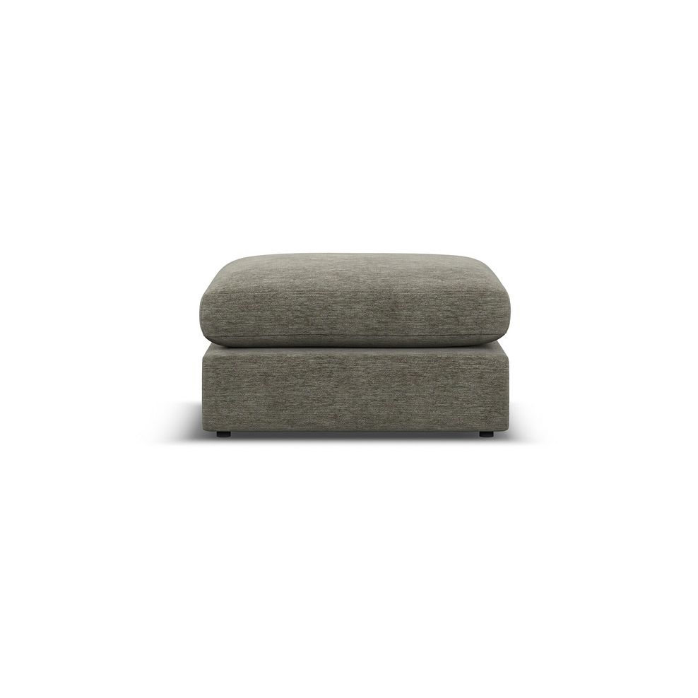 Malvern Small Fender Footstool in Olive Green fabric 1