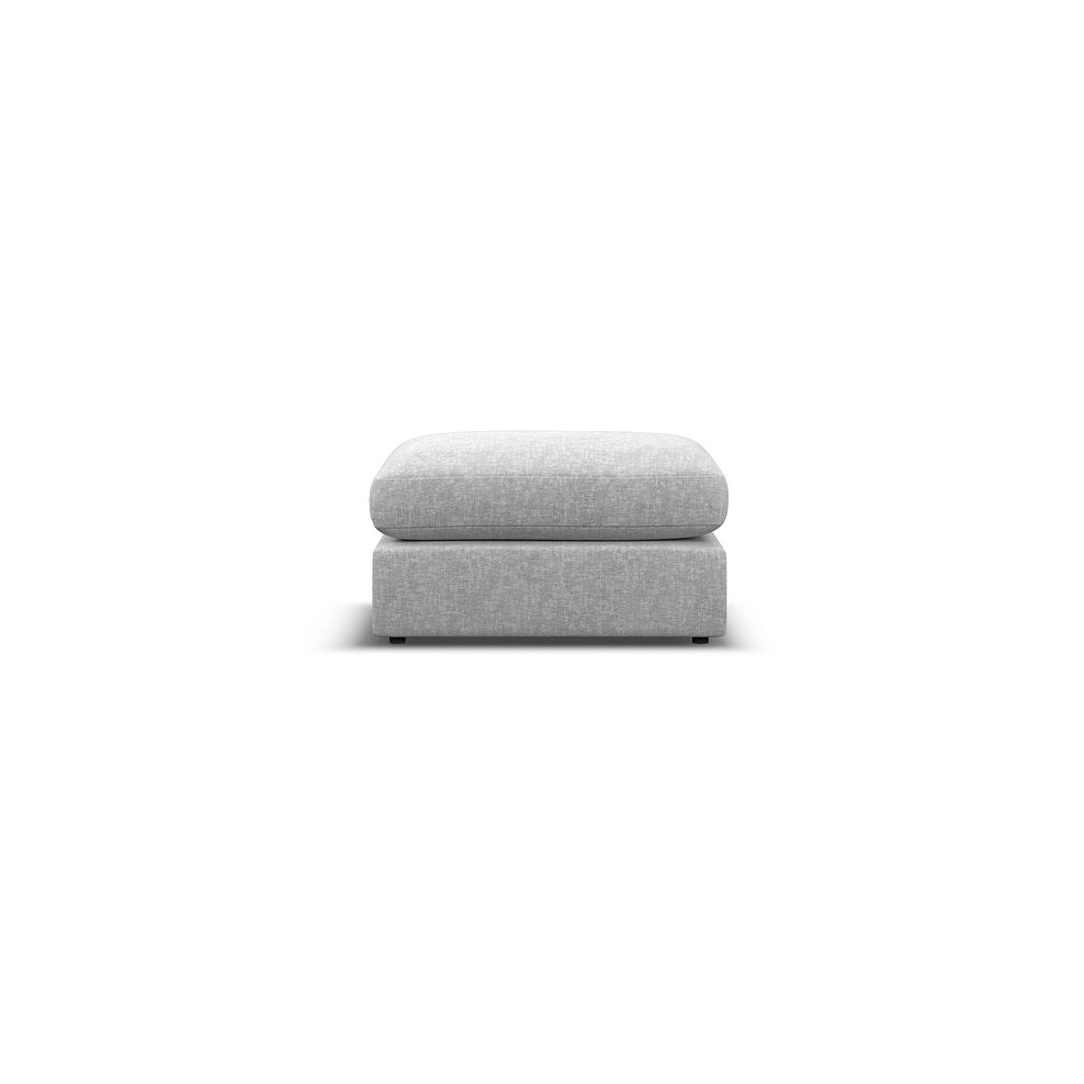 Malvern Small Fender Footstool in Silver fabric 2