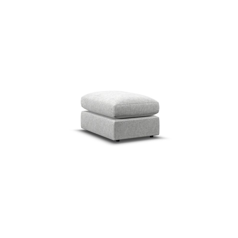 Malvern Small Fender Footstool in Silver fabric 3