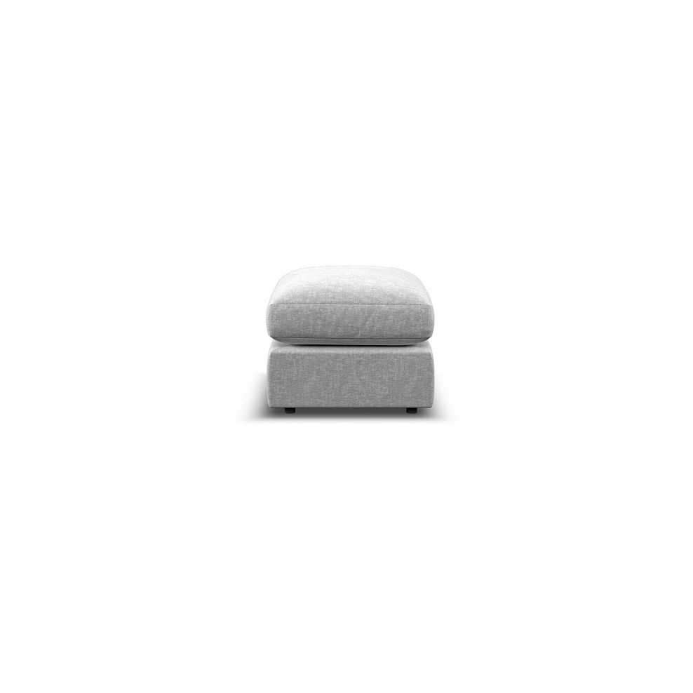 Malvern Small Fender Footstool in Silver fabric 4