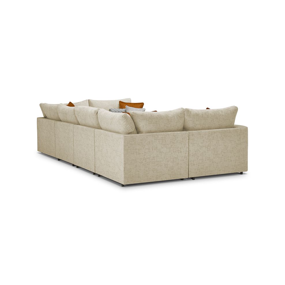 Malvern Small U-Shape Modular Corner Sofa in Beige fabric - Group 10 3