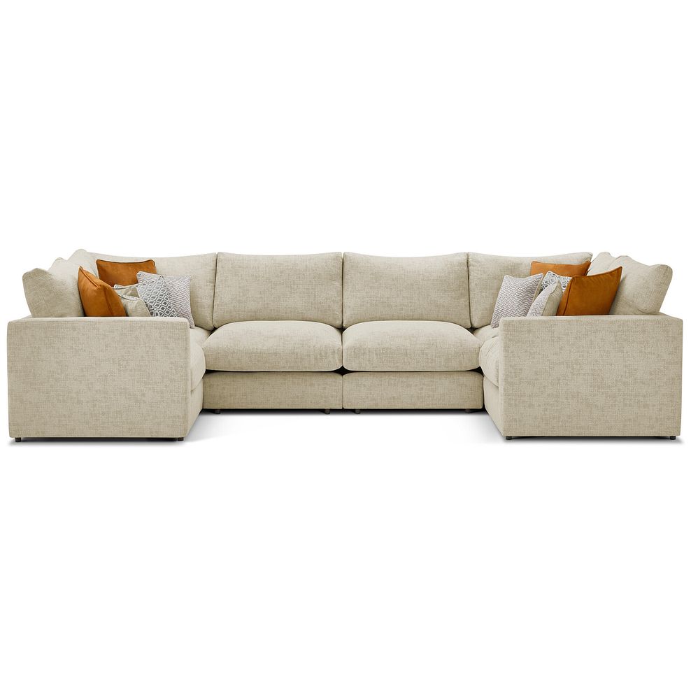Malvern Small U-Shape Modular Corner Sofa in Beige fabric - Group 10 2
