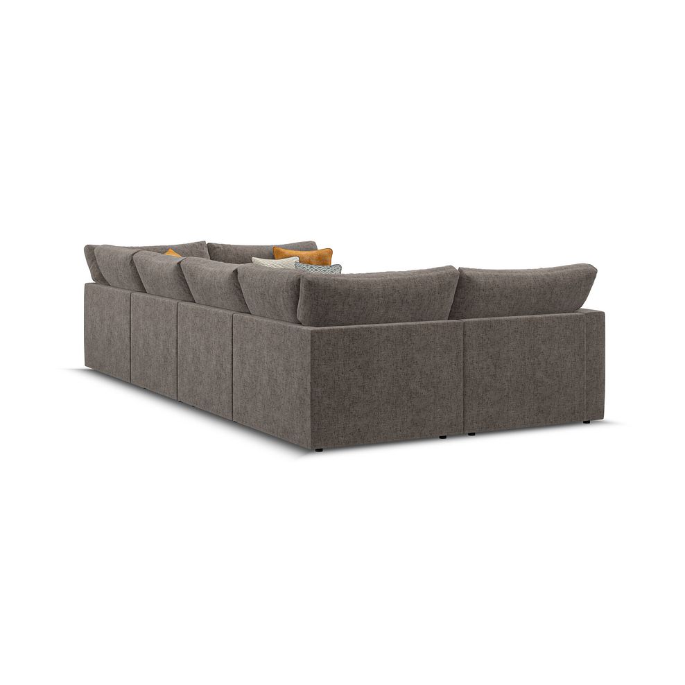 Malvern Small U-Shape Modular Corner Sofa in Brown fabric - Group 10 3