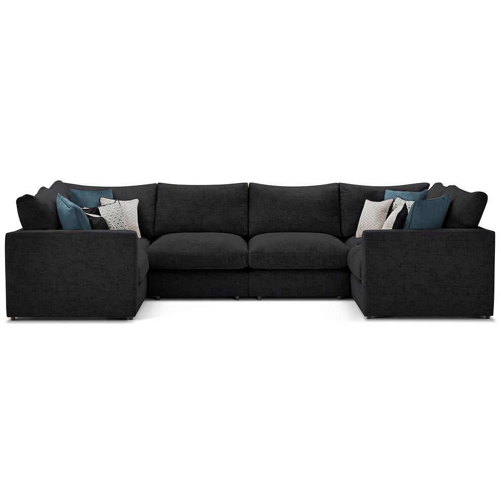 Malvern Small U-Shape Modular Corner Sofa in Charcoal fabric - Group 10 2