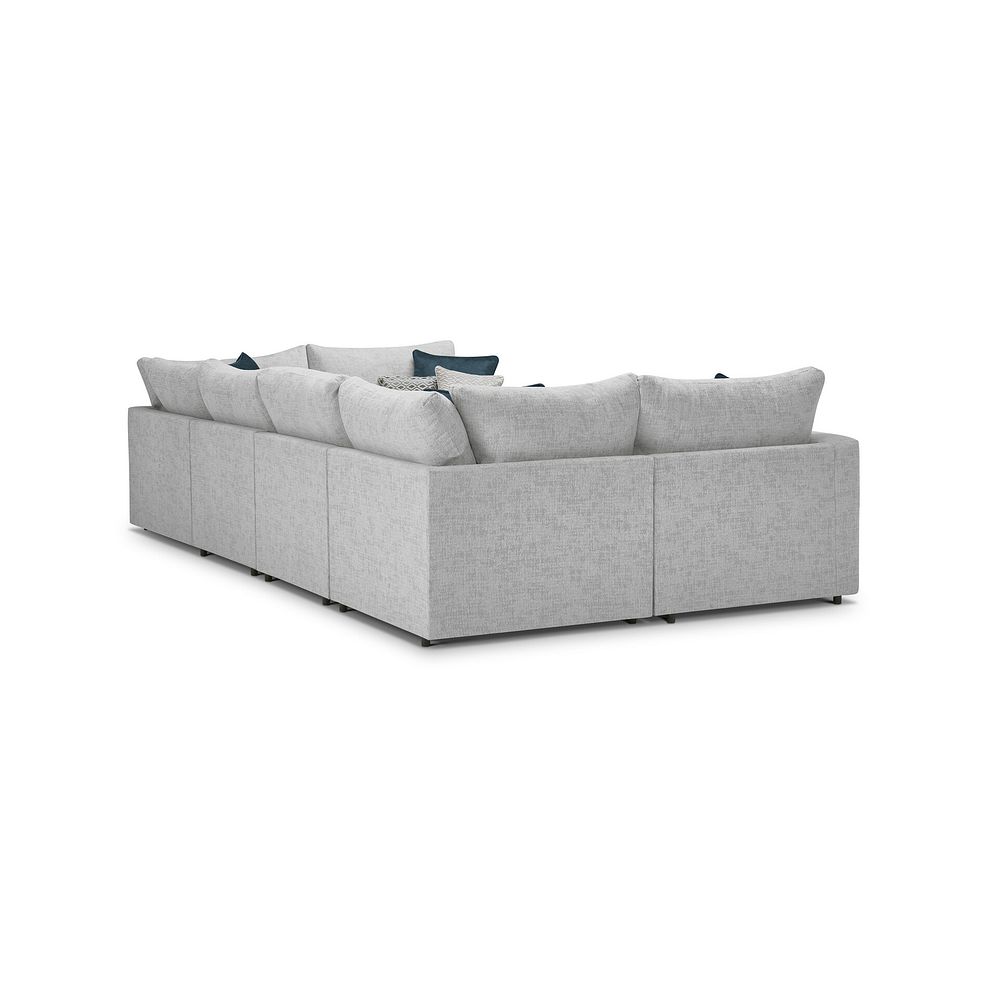 Malvern Small U-Shape Modular Corner Sofa in Silver fabric - Group 10 3