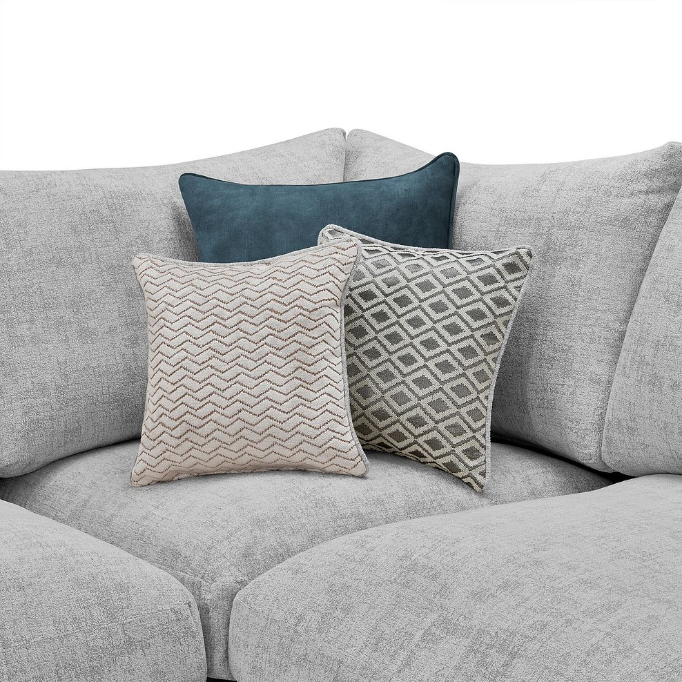 Malvern Small U-Shape Modular Corner Sofa in Silver fabric - Group 10 5
